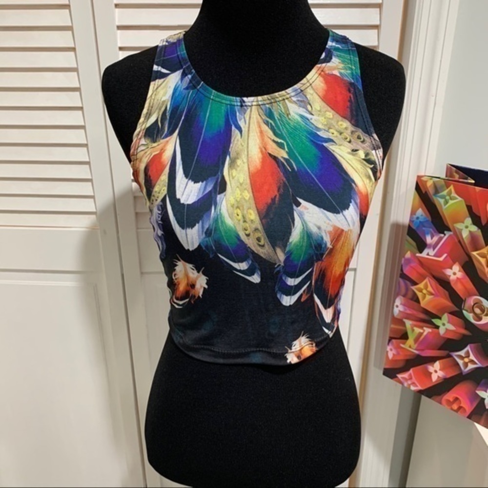 Cute peacock colorful feather 🦚 crop top